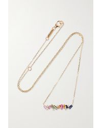 Suzanne Kalan 18-karat Rose Gold, Sapphire And Diamond Necklace - Metallic