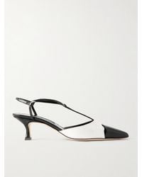 Manolo Blahnik - Turgimod 50 Two-Tone Patent-Leather Pumps - Lyst