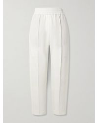 Brunello Cucinelli - Verkürzte Hose Mit Schmal Zulaufendem Bein Aus Webstoff - Lyst