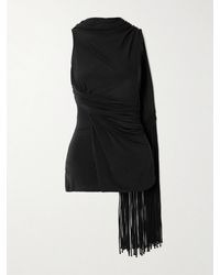 Faithfull the Brand - Laon Oberteil Aus Stretch-Jersey Mit Raffungen Und Besatz Aus Makrameegarn - Lyst