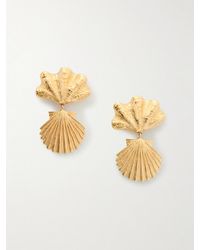 Chloé - Shell-Tone Clip Earrings - Lyst
