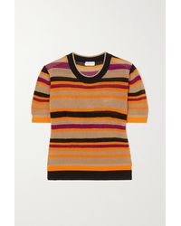 Dries Van Noten Striped Mesh T-shirt - Orange
