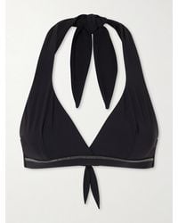 Brunello Cucinelli - Bead-Embellished Triangle Bikini Top - Lyst