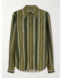 Marni - Striped Cotton And Silk-Blend Shirt - Lyst
