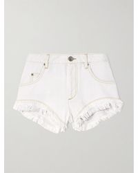 Isabel Marant - Eneidao Fringed Denim Shorts - Lyst