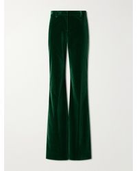Etro - Stretch-Cotton Velvet Flared Pants - Lyst