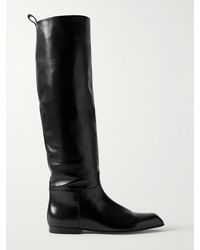 KHAITE - Colt Glossed-Leather Knee Boots - Lyst