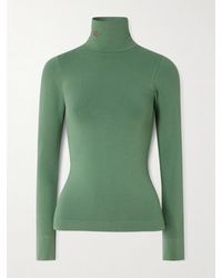 Perfect Moment - Ribbed Thermal Modal-Blend Turtleneck Top - Lyst