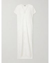 TOVE - Yuna Embroidered Cotton-Blend Midi Dress - Lyst
