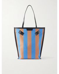 Proenza Schouler - North South Days Striped Leather-Trimmed Canvas Tote - Lyst