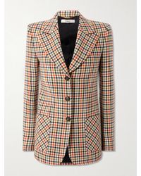 Chloé - Blazer Aus Einer Karierten Wollmischung - Lyst