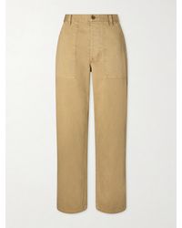 Nili Lotan - Earl Herringbone Cotton Straight-Leg Pants - Lyst