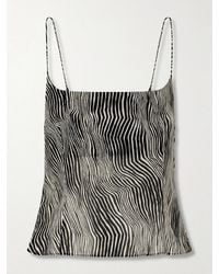 St. Agni - Savannah Zebra-Print Silk-Blend Cami - Lyst