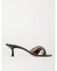Manolo Blahnik - Callamu 50 Patent-Leather Mules - Lyst