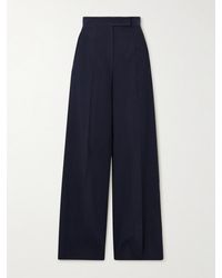 Max Mara - Osol Hose Mit Weitem Bein Aus Einer Gerippten Wollmischung - Lyst