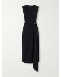 Veronica Beard - Freja Draped Crepe-Blend Midi Dress - Lyst