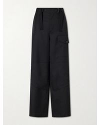 AURALEE - Herringbone Wool Wide-Leg Cargo Pants - Lyst
