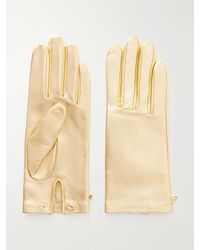 Agnelle - Olga Metallic Leather Gloves - Lyst