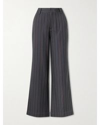 The Elder Statesman - Striped Wool And Cashmere-Blend Twill Pants - Lyst