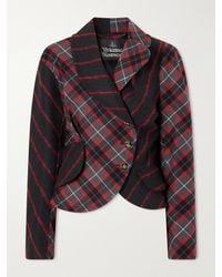 Vivienne Westwood - Stormy Checked Asymmetric Wool-Blend Blazer - Lyst