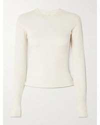 Skims - Stretch-Cotton Jersey Long Sleeve T-Shirt – Marble – Oberteil Aus Stretch-Baumwoll-Jersey - Lyst
