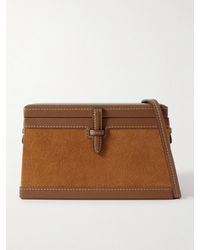 Hunting Season - The Trunk Leather-Trimmed Suede Shoulder Bag - Lyst