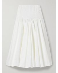 Jacquemus - Triana Midirock Aus Baumwollpopeline Mit Falten - Lyst
