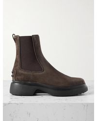 Tod's - Gomma Suede Chelsea Boots - Lyst