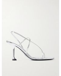 Proenza Schouler - Tee Slingback-Sandalen Aus Leder Mit Spiegeleffekt - Lyst