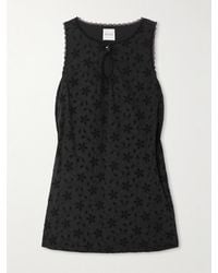 Posse - Salma Broderie Anglaise Cotton Mini Dress - Lyst
