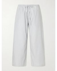 Leset - Yoshi Striped Cotton-Blend Wide-Leg Pants - Lyst
