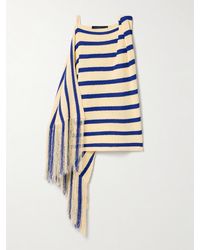 Proenza Schouler - Yves Asymmetrisches Oberteil Mit Streifen Und Fransen - Lyst