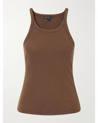 James Perse - Ribbed Cotton-Blend Tank - Lyst
