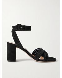 Gianvito Rossi - Lianne 85 Suede Sandals - Lyst