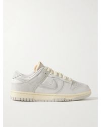 Nike - Dunk Low Waffle-Knit, Suede And Leather Sneakers - Lyst