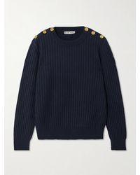 Blazé Milano - Highland Zopfstrickpullover Aus Einer Woll-Kaschmirmischung Mit Knöpfen - Lyst