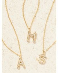 Sophie Bille Brahe - Simple Letter 18-Karat Recycled Diamond Necklace - Lyst