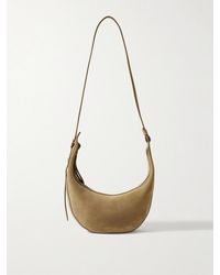 KHAITE - Augustina Kleine Schultertasche Aus Veloursleder - Lyst