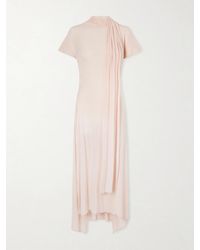 Magda Butrym - Scarf-Detailed Open-Back Asymmetric Jersey Dress - Lyst