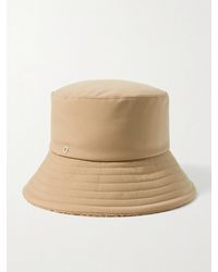 Loro Piana - Zita Reversible Twill And Faux Shearling Bucket Hat - Lyst