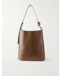 Anya Hindmarch - Ringo Suede-Trimmed Textured-Leather Tote - Lyst