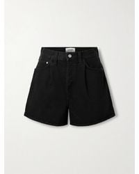 Agolde - Rhoda Pleated Organic Denim Shorts - Lyst