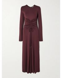 Max Mara - Doppia Midikleid Aus Jersey Mit Raffungen - Lyst