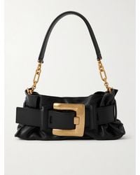 Balmain - Anthem Schultertasche Aus Leder Mit Schnalle - Lyst