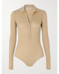 Frankie Shop - Solana Body Aus Einer Gerippten Mischung Aus Wolle, Seide Und Kaschmir - Lyst