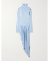 Esse Studios - Solina Draped Jersey Mock-Neck Maxi Dress - Lyst