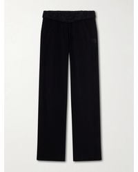Isabel Marant - Guylene Lace-Trimmed Silk-Crepe Straight-Leg Pants - Lyst