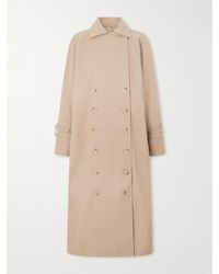 TOTEME - Signature Double-Breasted Cotton-Blend Gabardine Trench Coat - Lyst