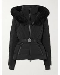 Mackage - Elita Gesteppte Skijacke Mit Daunenfüllung, Kapuze, Besatz Aus Plüschmaterial Und Gürtel - Lyst