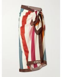 Eres - Modernity Striped Cotton And Silk-Blend Sarong - Lyst